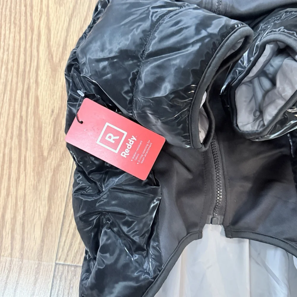 Reddy Black Quilted Pet Puffer Jacket Water-Resistant Dog Coat XL NWT